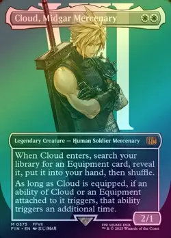 Cloud, Midgar Mercenary - Foil - Final Fantasy - FIN 0375 - MTG - English NM - Image 1