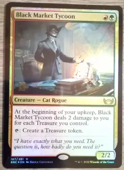 Black Market Tycoon #167s/281 MTG Streets Of New Capenna Promo Foil Rare NM - Image 1