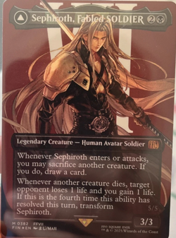 Sephiroth Fabled Soldier Borderless Foil ✅ Final Fantasy MTG 🎴Mythic 0382 🔶 - Image 1