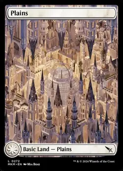 Lot of 20x Plains #272 - MKM Murders at Karlov Manner - MTG Magic FULL ART Land - Image 1