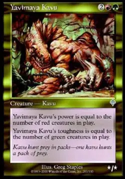 Yavimaya Kavu -Foil Medium Play MTG Invasion - Image 1
