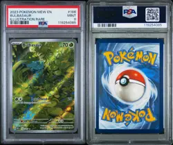2023 POKEMON MEW EN-151 ILLUSTRATION RARE #166 BULBASAUR PSA 9 - Image 3