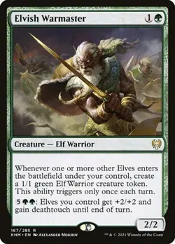 Elvish Warmaster - Foil KHM NM MTG - Image 1