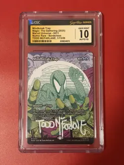 Magic The Gathering Mindbreak Trap Borderless CGC 10 Signed by Todd McFarlane - Image 1