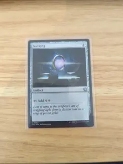 MTG Sol Ring Foil Commander Foundations Near Mint Condition 002 - Image 1