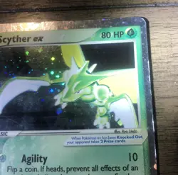 Scyther ex 102/109 EX Ruby & Sapphire Ultra Rare Holo Pokemon Card MP - Image 4