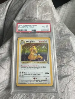 1999 Pokemon Fossil #4 Dragonite-Holo - Image 1