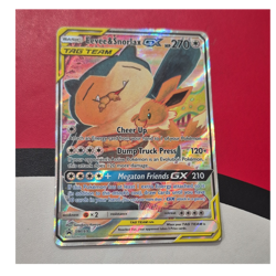 Pokemon Eevee & Snorlax GX TAG TEAM SM169 Promo Holo English Single Card - Image 1