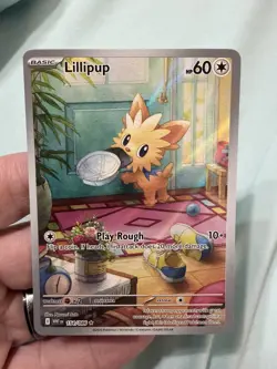 Pokemon Lillipup 154/086 Sv: White Flare illustration Rare Holo Card - Image 1