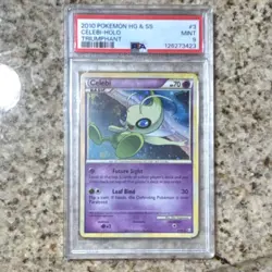Pokemon Celebi 3/102 Triumphant Holo PSA 9 Holo Rare English 2010 - Image 1