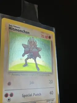 Pokemon TCG Hitmonchan Base Set 7/102 Holo 1999-2000 Wizards NM - Image 1