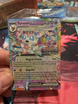 SYLVEON EX 2025 POKEMON PRISMATIC EVOLUTIONS SURPRISE BOX STAMP 41/131 - Image 1