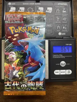 Heavy 8.64g Pokemon Sealed Ancient Roar Sv4k Japanese Booster Pack - Image 1