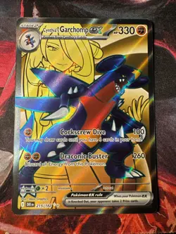 CYNTHIA'S GARCHOMP EX 215/182 ULTRA RARE DESTINED RIVALS POKEMON NM - Image 1