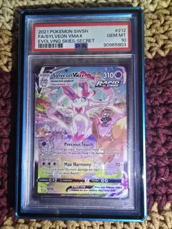 Pokemon TCG Evolving Skies Secret Full Art Sylveon VMax PSA 10 - Image 1