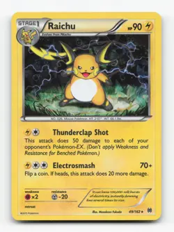 Pokemon TCG - Raichu (XY BREAKthrough) (Cracked Ice Holo) 49/162 LP - Image 1