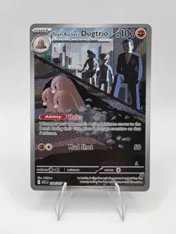 Team Rockets Dugtrio 239/217 - Pokemon TCG - Ascended Heros Illustration Rare - Image 1