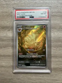 Pokemon Ninetales 199/197 Obsidian Flames Illustration Rare Holo PSA 8 English - Image 1