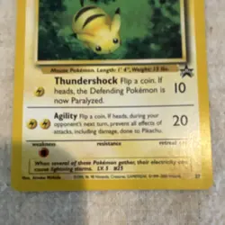 Pokemon TCG Pikachu Black Star Promo 27 Basic 30 HP - Image 3