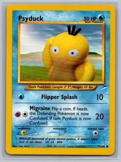 Psyduck 79/105 Common Neo Destiny Pokemon Unlimited Near Mint - Image 1