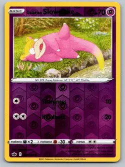 Galarian Slowpoke 054/198 Common Chilling Reign Pokemon Reverse Holo Near Mint - Image 1
