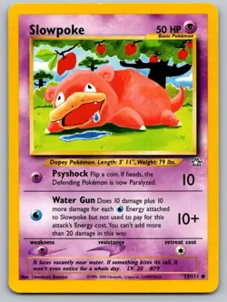 Slowpoke 73/111 Common Neo Genesis Pokemon Unlimited Near Mint - Image 1