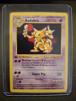 Pokemon TCG Kadabra Base Set 1st Edition (Shadowless Border) – Excellent - Image 3