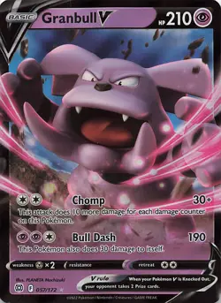 Granbull V 057/172 Holo V Rare Brilliant Stars Pokemon Near Mint - Image 1