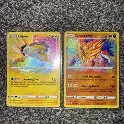 Pokemon TCG - Raikou 050 & Zamazenta 102 - Vivid Voltage - Amazing Rares - Image 1