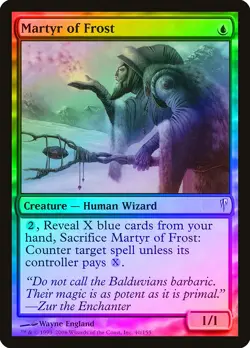 Martyr of Frost FOIL Coldsnap NM Blue Common MAGIC THE GATHERING CARD ABUGames - Image 1