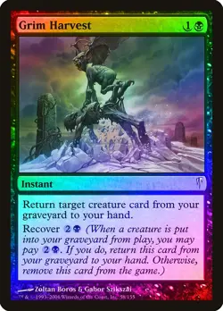 Grim Harvest FOIL Coldsnap HEAVILY PLD Black Common MAGIC MTG CARD ABUGames - Image 1