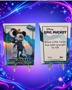 2026 Topps Disney Neon EM-12 Brave Little Tailor Epic Mickey Insert Card NM - Image 1