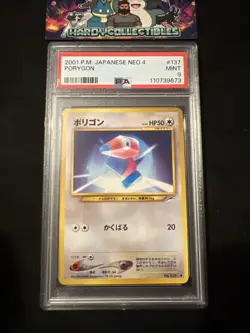 PSA 9 MINT Porygon 137 Japanese Neo Destiny Pokemon Card - Image 1