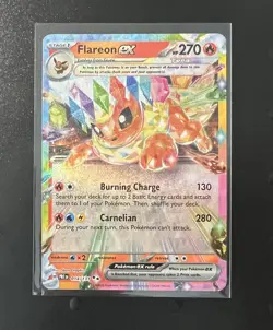 Pokemon TCG Flareon EX 14/131 Prismatic Evolutions Card NM/MINT (pack fresh) - Image 1