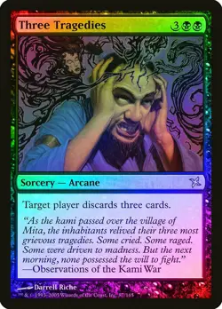 Three Tragedies FOIL Betrayers of Kamigawa NM Black Uncommon MTG CARD ABUGames - Image 1