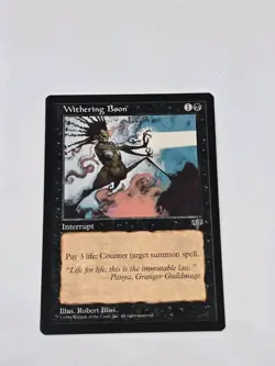 Withering Boon Mirage Regular Card Magic The Gathering MTG NM Vintage - Image 1