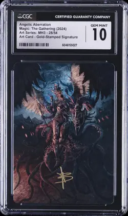 2024 MTG ART CARD GOLD-STAMPED SIG JPN #28/54 ANGELIC ABERRATION CGC 10 - Image 1