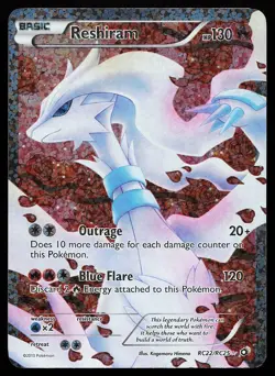Reshiram RC22/RC25 Full Art Legendary Treasures Radiant Collection Pokemon Card - Image 1