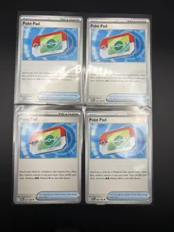Pokemon TCG Poke Pad Trainer-Item Card Lot (4) POR 087/098 English 2023 - Image 1