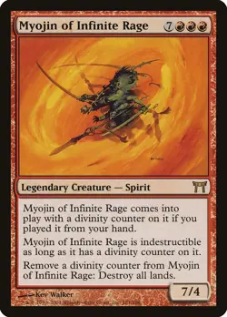 Myojin of Infinite Rage Champions of Kamigawa HEAVILY PLD Red Rare CARD ABUGames - Image 1