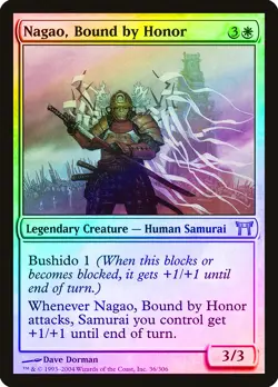 Nagao, Bound by Honor FOIL Champions of Kamigawa HEAVILY PLD CARD ABUGames - Image 1