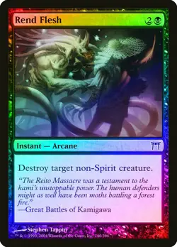 Rend Flesh FOIL Champions of Kamigawa HEAVILY PLD Black Common MTG CARD ABUGames - Image 1