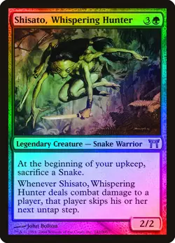 Shisato, Whispering Hunter FOIL Champions of Kamigawa HEAVILY PLD CARD ABUGames - Image 1
