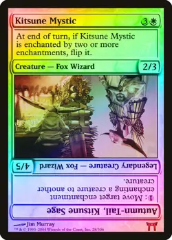 Kitsune Mystic FOIL Champions of Kamigawa PLD White Rare MAGIC CARD ABUGames - Image 1