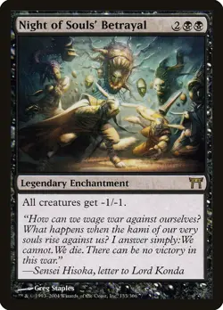 Night of Souls' Betrayal Champions of Kamigawa HEAVILY PLD Rare CARD ABUGames - Image 1