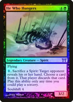 He Who Hungers FOIL Champions of Kamigawa HEAVILY PLD Black Rare CARD ABUGames - Image 1