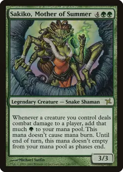 Sakiko, Mother of Summer Betrayers of Kamigawa HEAVILY PLD Rare CARD ABUGames - Image 1