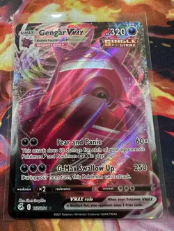 Gengar VMAX 157/264 Fusion Strike Pokemon Card – Ultra Rare - Image 1