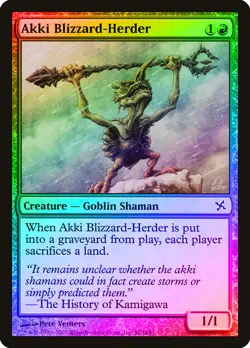 Akki Blizzard-Herder FOIL Betrayers of Kamigawa NM Red Common CARD ABUGames - Image 1