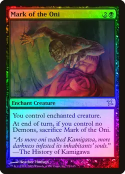 Mark of the Oni FOIL Betrayers of Kamigawa NM Black Uncommon MTG CARD ABUGames - Image 1